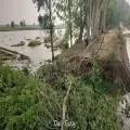 रजवाहे में दो जगह 25-25 फीट का कटाव, पूरी रात पानी रोकने में जुटे ग्रामीण