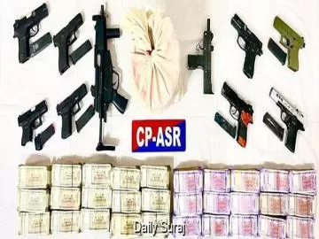 Afghan National, Minor Among Seven Held in Major Crackdown on Illegal Arms and Drug Racket