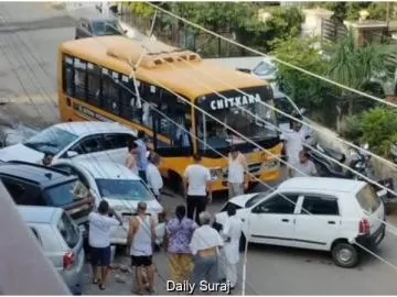 Panchkula School Bus Crash: Driver's Quick Thinking Prevents Major Tragedy, Matter Settled Amicably