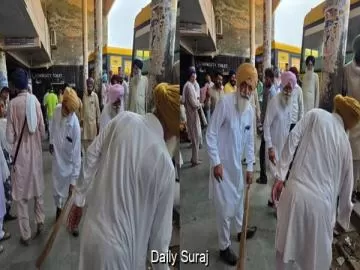 Bus Owners Take Up Brooms to Clean Mansa Bus Stand Amid Sanitation Workers' Strike