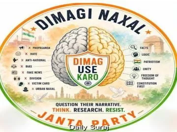 ‘ਦਿਮਾਗੀ ਨਕਸਲ ਪਾਰਟੀ’ ਦੀ ਸੋਸ਼ਲ ਮੀਡੀਆ ’ਤੇ ਚਰਚਾ, ਇੰਸਟਾਗ੍ਰਾਮ ’ਤੇ 1.9 ਲੱਖ ਤੋਂ ਵੱਧ ਫਾਲੋਅਰਜ਼