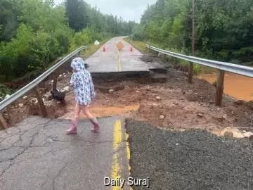 Torrential Rainfall Triggers Flash Floods and Road Washouts Across Cape Breton