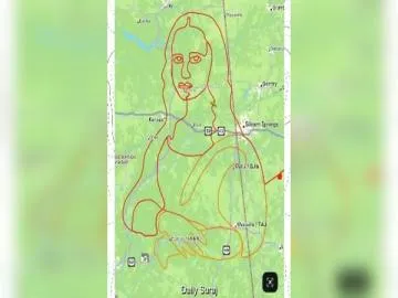 Aerial Art Goes Viral as Pilot Sketches Mona Lisa Over Two US States