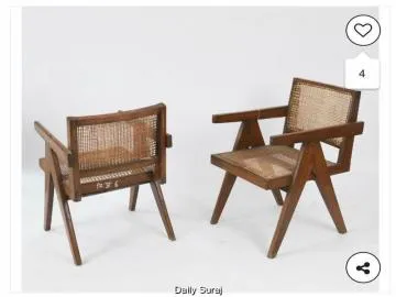 Chandigarh Heritage Furniture: Two Pierre Jeanneret Chairs Listed for Auction in Luxembourg