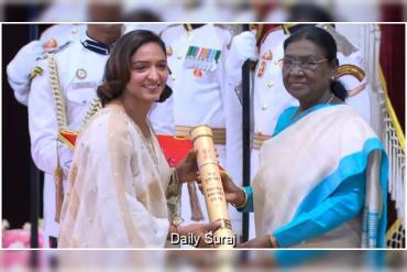 Harmanpreet Kaur Receives Padma Shri for Outstanding Contribution to Indian Cricket