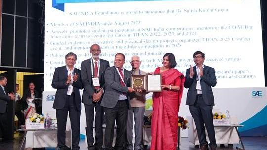 PAU Professor Dr Satish Kumar Gupta honored with prestigious Guru Award by SAE India Foundation