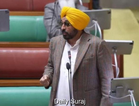 ਸੈਸ਼ਨ ਦੌਰਾਨ ਮੁੱਖ ਮੰਤਰੀ ਭਗਵੰਤ ਮਾਨ ਦਾ ਵੱਡਾ ਬਿਆਨ