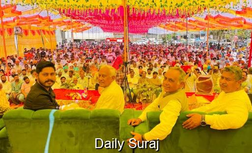 BARINDER KUMAR GOYAL LAYS FOUNDATION STONE FOR NABIPUR DRAIN LINING PROJECT
