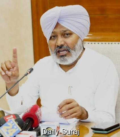 TRANSPORT DEPARTMENT TO CLEAR ALL PENDING CITIZEN-CENTRIC SERVICES BEYOND THE STIPULATED TIMELINES BY APRIL 25: HARPAL SINGH CHEEMA