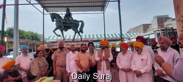 ਖੰਨਾ ਵਿਚ ਮਹਾਰਾਜਾ ਜੱਸਾ ਸਿੰਘ ਰਾਮਗੜ੍ਹੀਆ ਦੇ ਬੁੱਤ ਦਾ ਉਦਘਾਟਨ