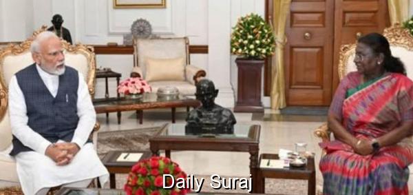 ਆਪਰੇਸ਼ਨ ਸਿੰਦੂਰ ਕਾਮਯਾਬ ਹੋਣ ਤੋਂ ਬਾਅਦ PM ਮੋਦੀ ਨੇ ਰਾਸ਼ਟਰਪਤੀ ਮੁਰਮੂ ਨਾਲ ਕੀਤੀ ਮੁਲਾਕਾਤ