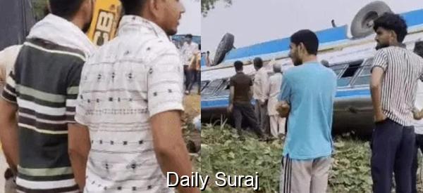 ਸਵਾਰੀਆਂ ਨਾਲ ਭਰੀ ਹਰਿਆਣਾ ਰੋਡਵੇਜ਼ ਦੀ ਬੱਸ ਪਲਟੀ, ਇਕ ਵਿਦਿਆਰਥੀ ਦੀ ਮੌਤ
