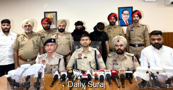 CROSS-BORDER WEAPON SMUGGLING MODULE WITH PAK-LINKS BUSTED; TWO HELD WITH SIX SOPHISTICATED PISTOLS
