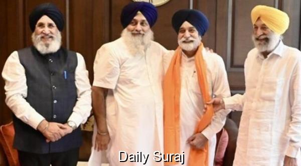 ਸੂਖਬੀਰ ਬਾਦਲ ਦੀ ਮੌਜੂਦਗੀ 'ਚ ਮਲੂਕਾ ਵਲੋਂ ਵਾਪਸੀ