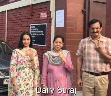 BJP’s Anil Sarin Participates in Elections Alongside Family