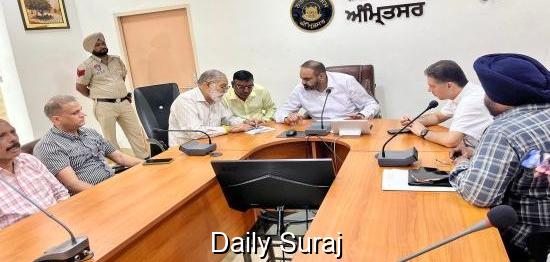 Amritsar Municipal Commissioner Holds Review Meeting on Security of Dr. Ambedkar Statues