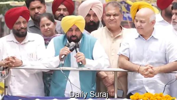 ਆਪ ਦੀ ਜਿੱਤ ਤੋਂ ਬਾਅਦ ਭਗਵੰਤ ਮਾਨ ਨੇ ਆਗੂਆਂ ਨਾਲ ਕੀਤਾ ਲੋਕਾਂ ਦਾ ਧੰਨਵਾਦ