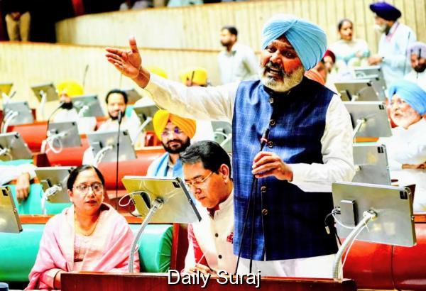 ਵਿੱਤ ਮੰਤਰੀ ਹਰਪਾਲ ਸਿੰਘ ਚੀਮਾ ਵੱਲੋਂ ਬੀ.ਬੀ.ਐਮ.ਬੀ ਲਈ ਸੀ.ਆਈ.ਐਸ.ਐਫ ਤਾਇਨਾਤ ਕਰਨ ਦੇ ਪ੍ਰਸਤਾਵ ਦੀ ਕਰੜੀ ਨਿੰਦਾ