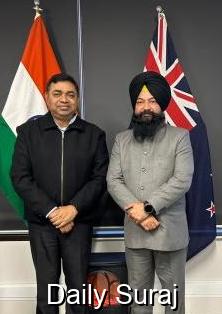 Punjabi Community and Trade Prospects Highlighted in Jasvir S Garhi’s Meeting with Indian Ambassador