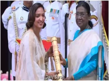 Harmanpreet Kaur Receives Padma Shri for Outstanding Contribution to Indian Cricket