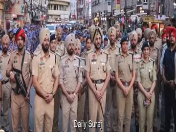 ਅੰਮ੍ਰਿਤਸਰ ਦੇ ਸੰਵੇਦਨਸ਼ੀਲ ਇਲਾਕਿਆਂ ਵਿੱਚ ਵਧੀ ਚੌਕਸੀ, 6 ਜੂਨ ਤੱਕ ਜਾਰੀ ਰਹਿਣਗੇ ਫਲੈਗ ਮਾਰਚ
