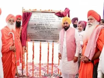 ਮੁੱਖ ਮੰਤਰੀ ਮਾਨ ਨੇ ਧੁੱਸੀ ਬੰਨ੍ਹ ਸੜਕ ਪ੍ਰੋਜੈਕਟ ਦੀ ਕੀਤੀ ਸ਼ੁਰੂਆਤ, ਹੜ੍ਹ ਰੋਕਥਾਮ ਅਤੇ ਬੇਅਦਬੀ ਕਾਨੂੰਨ 'ਤੇ ਦਿੱਤਾ ਜ਼ੋਰ