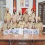 TWO LINKED TO CROSS-BORDER SMUGGLING MODULE HELD WITH 6 SOPHISTICATED PISTOLS, 1KG HEROIN, ₹10K DRUG MONEY